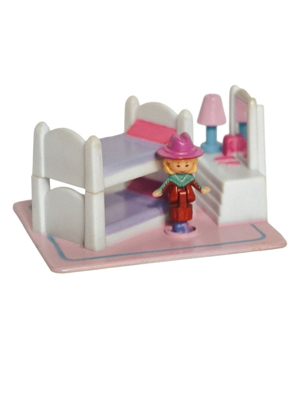 Vtg Polly Pocket Mini Bedroom Nursery Playset Figure Dollhouse 90s Pastel Collec - Picture 4 of 7